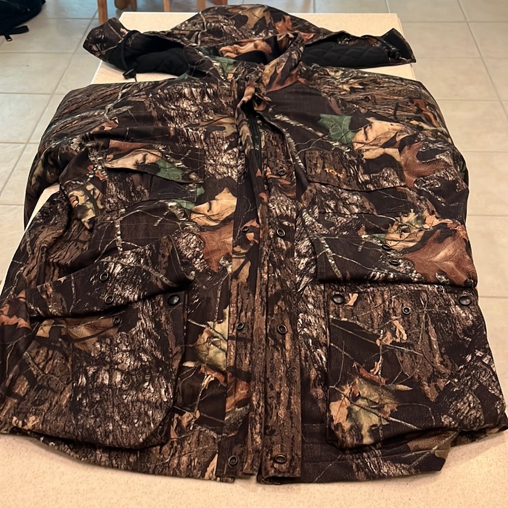 10x heavy camouflage jacket with removable liner and removable gaiter